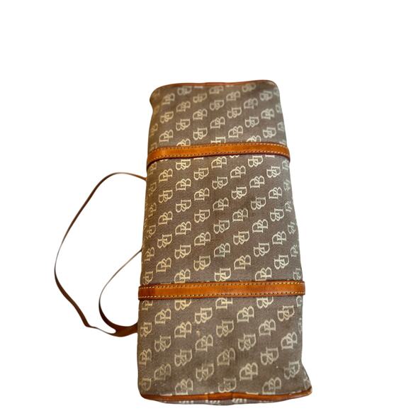 Vintage Dooney & Bourke Signature Canvas Handbag w/ Leather Trim Y2K - Picture 5 of 13